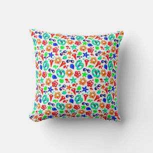 Coussin Feuilles Et Lunettes De Soleil