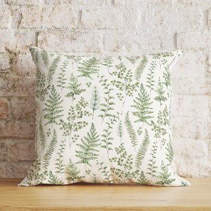 Coussin Feuilles forestiers Printemps Eté Aquarelle