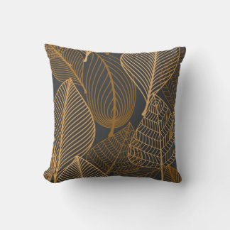 Coussin Feuilles Gold certifiés