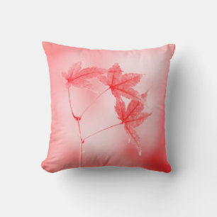 Coussin Feuilles japonais d'érable en rouge