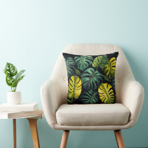 Coussin Feuilles Monstera