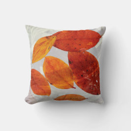 Coussin Feuilles orange et jaune