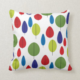 Coussin Feuilles rétro colorés