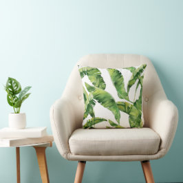 Coussin Feuilles vertes