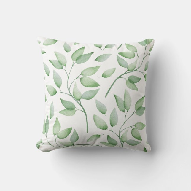 Coussin Feuilles verts (Recto)