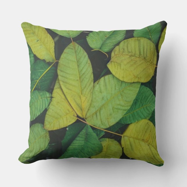 Coussin Feuilles verts (Recto)