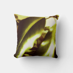 Coussin Feuilles verts d'or
