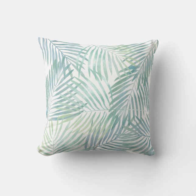 Coussin Feuilles Watercolor Palm (Recto)