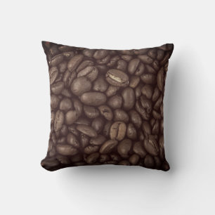 Coussin Fèves de café foncées