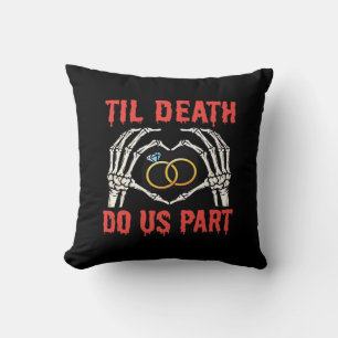 Coussin Fiançailles d'Halloween jusqu'à la mort faisons-no
