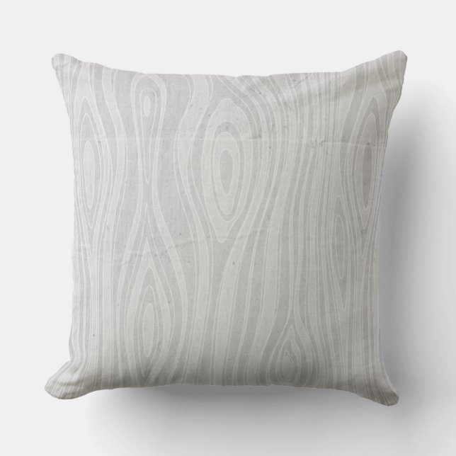 Coussin Fibre de bois en bois tirée par la main rustique (Recto)