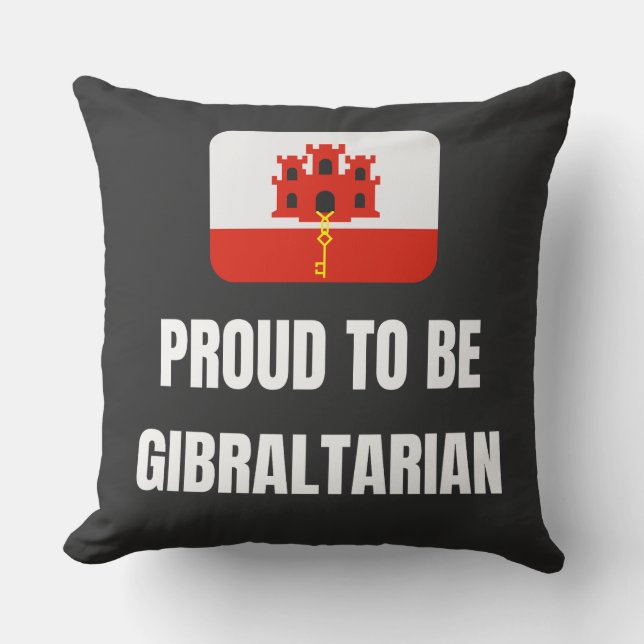 Coussin Fier d'être Gibraltarien (Recto)