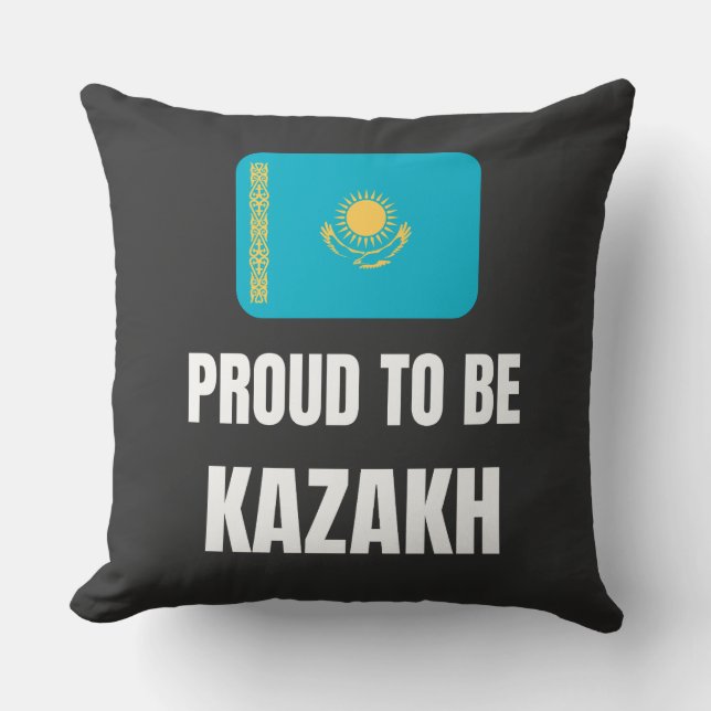 Coussin Fier d'être Kazakh (Recto)
