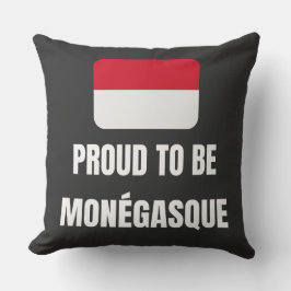 Coussin Fier d'être monégasque