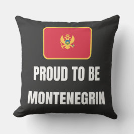 Coussin Fier d'être monténégrin
