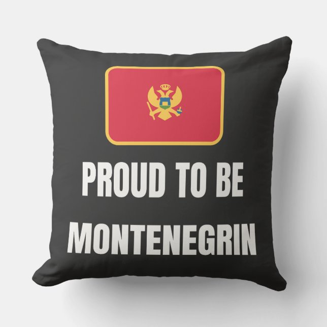 Coussin Fier d'être monténégrin (Recto)