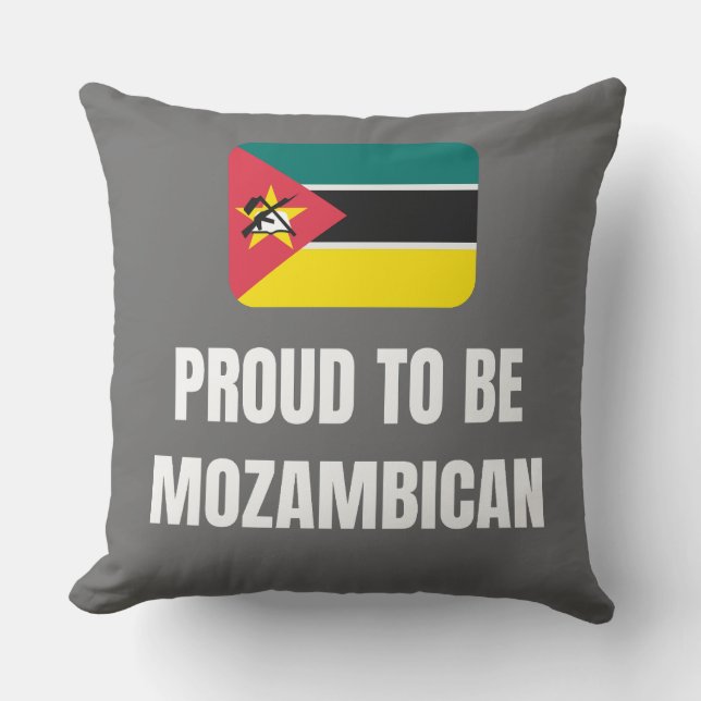 Coussin Fier d'être Mozambicain (Recto)
