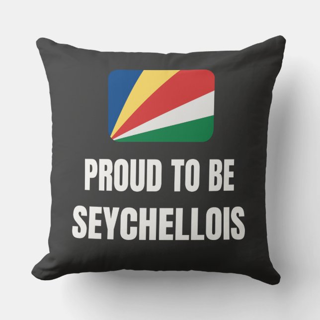 Coussin Fier d'être Seychellois (Recto)