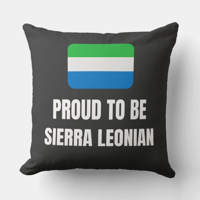 Coussin Fier d'être Sierra Léonais (Recto)