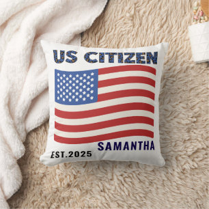 Coussin Fier d'être un Américain – Journée de la citoyenne