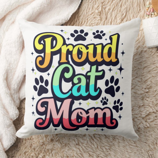 Coussin Fier maman de chat (Couverture)