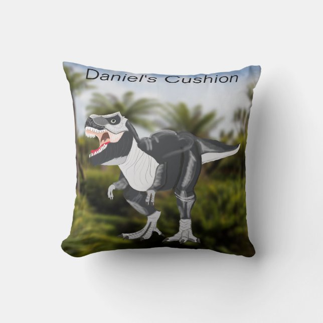 Coussin Fierce Tyrannosaurus rex, personnalisée (Recto)
