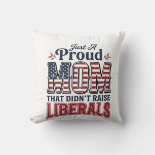 Coussin Fière conception de chemise politique vintage patr