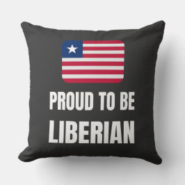 Coussin Fière d'être libérienne