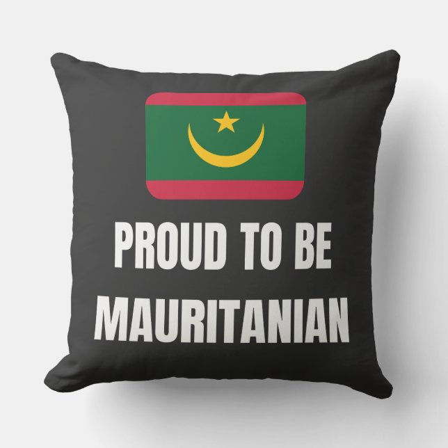 Coussin Fière d'être mauritanienne (Recto)
