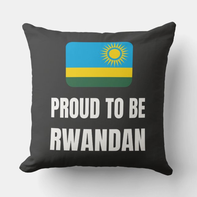 Coussin Fière d'être rwandaise (Recto)