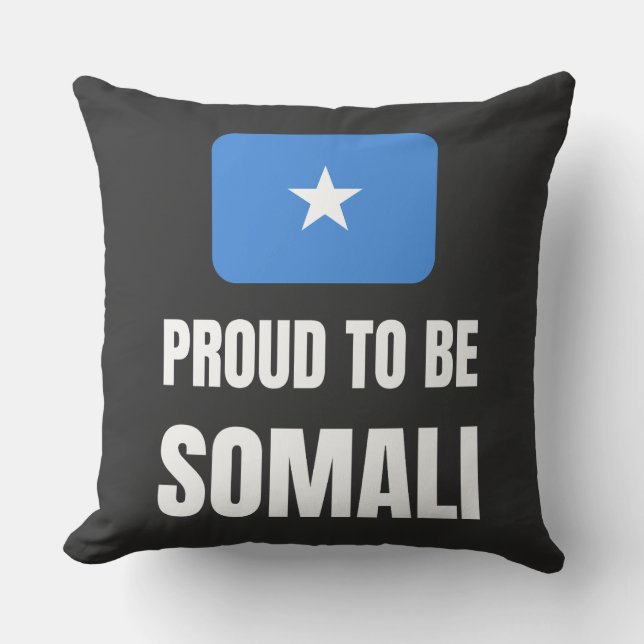 Coussin Fière d'être somalienne (Recto)
