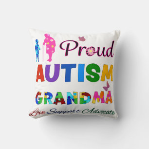 Coussin Fière grand-mère autiste