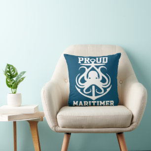 Coussin Fière Maritimer ancre pieuvre phare route T
