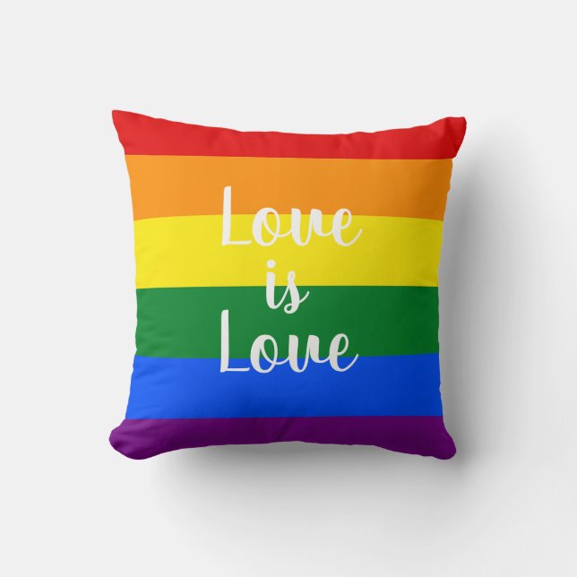 Coussin Fierté arc-en-ciel - (Recto)