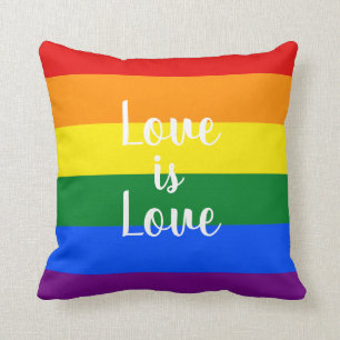 Coussin Fierté arc-en-ciel -