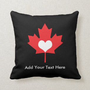 Coussin Fierté canadienne - feuille d'érable du Canada