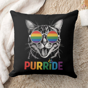 Coussin Fierté de chat gay lesbienne arc-en-ciel LGBTQ all