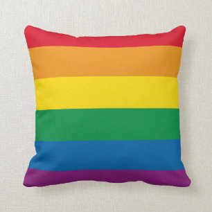 Coussin Fierté Design arc-en-ciel coloré