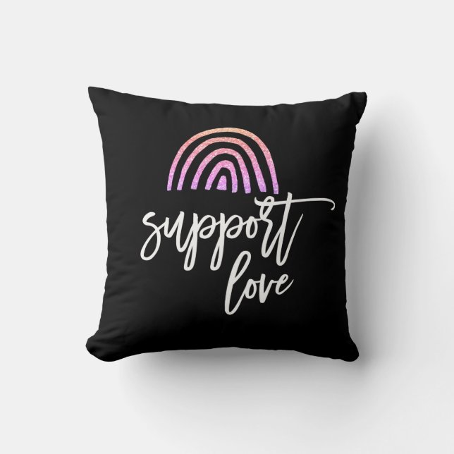 Coussin Fierté Parties scintillant colorée Arc-en-ciel Noi (Recto)