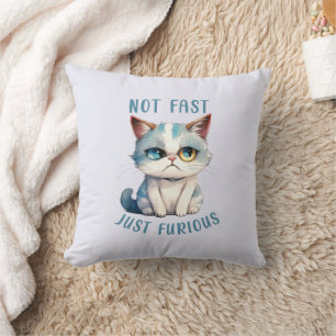 Coussin Fiery Feline Spirit - Sassy Angry Cat Design