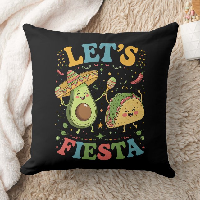 Coussin Fiesta Avocado Et Tacos Cinco De Mayo (Couverture)
