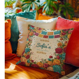 Coussin Fiesta de Colores Quinceanera, sur mesure