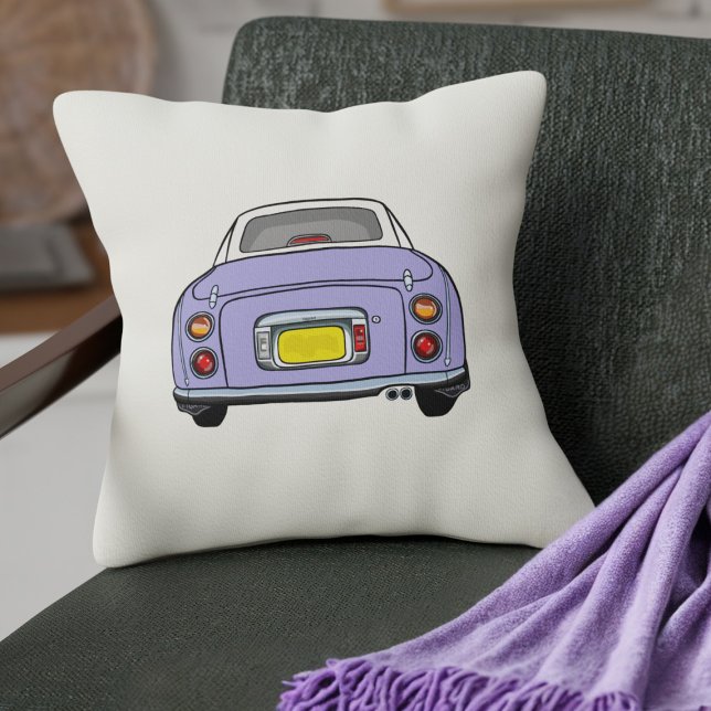 Coussin Figarations Cute Lilac Figaro Crème Voiture (Créateur téléchargé)