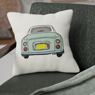 Coussin Figarations Emerald Green Figaro Crème voiture