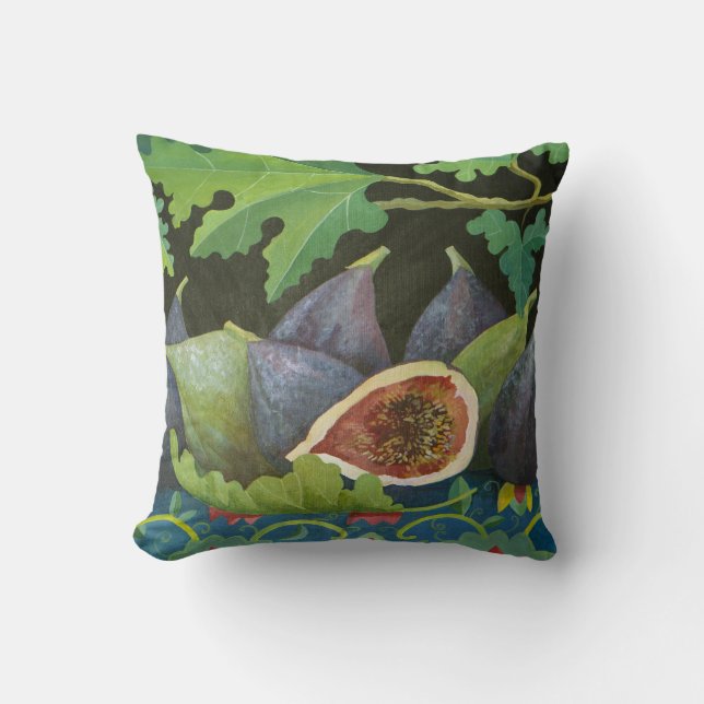 Coussin Figues sur le noir 2014 (Recto)