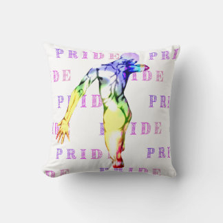 Coussin figure masculin couleurs de fierté dos
