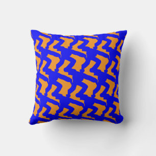 Coussin Figures en bleu courant