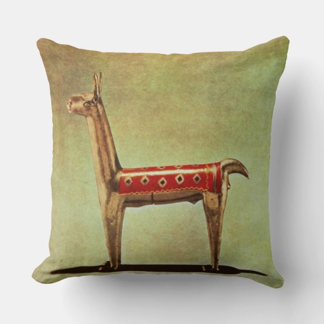 Coussin Figurine argentée de lama, du Pérou, après 1438 (Recto)