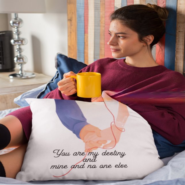 Coussin Fil rouge du destin - L'amour de l'âme qui tient l (Créateur téléchargé)