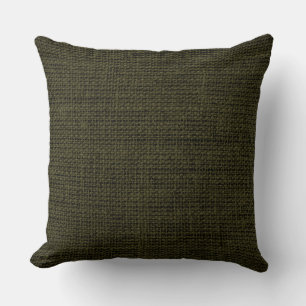 Coussin Fil vert Burlap Rustique Lin